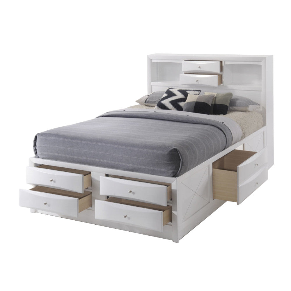 ACME 21700Q Ireland Queen Bed with Storage, White (1Set/4Ctn)