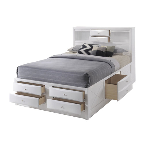 ACME 21700Q Ireland Queen Bed with Storage, White (1Set/4Ctn)