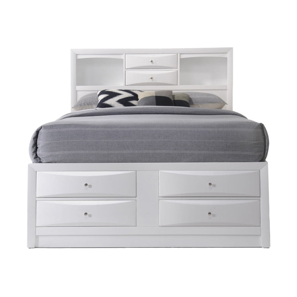 ACME 21700Q Ireland Queen Bed with Storage, White (1Set/4Ctn)