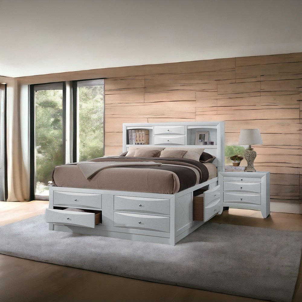 ACME 21700Q Ireland Queen Bed with Storage, White (1Set/4Ctn)