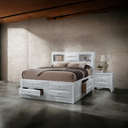ACME 21700Q Ireland Queen Bed with Storage, White (1Set/4Ctn)