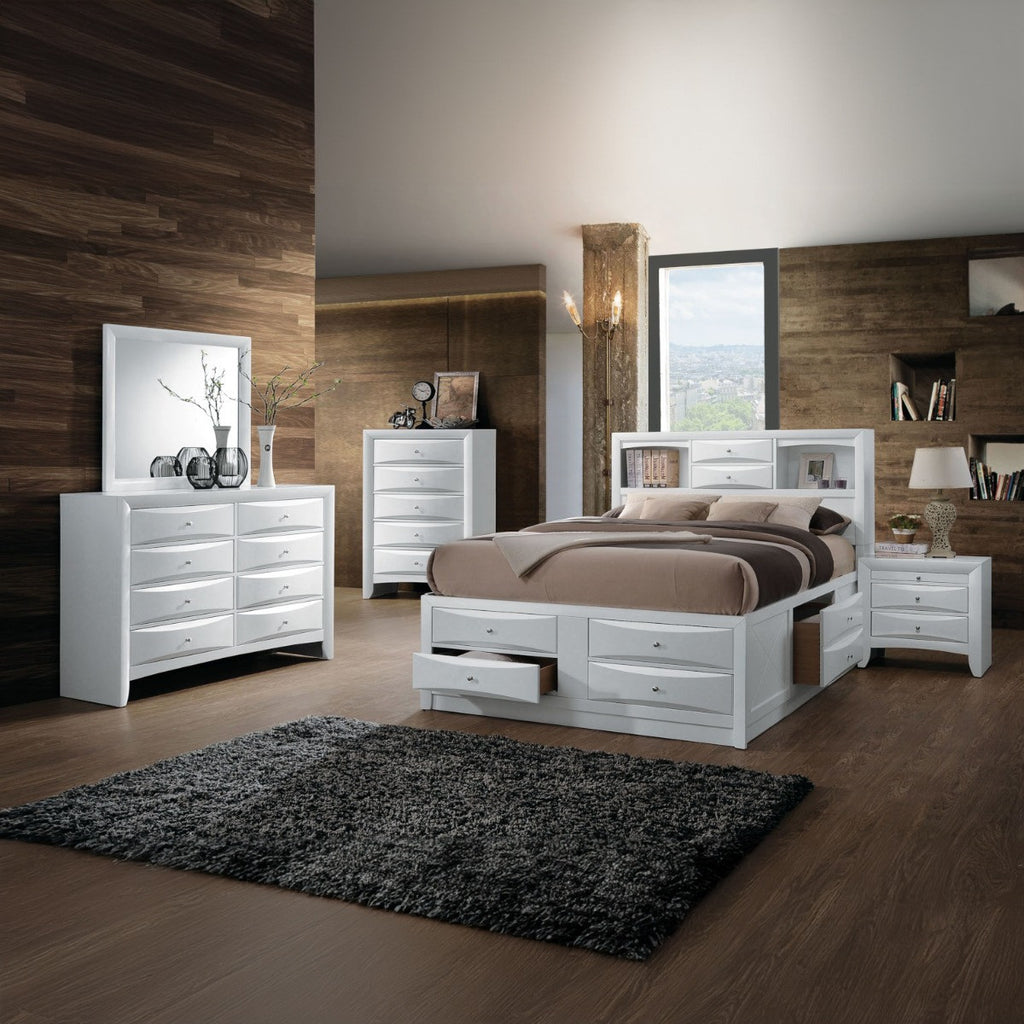 ACME 21700Q Ireland Queen Bed with Storage, White (1Set/4Ctn)