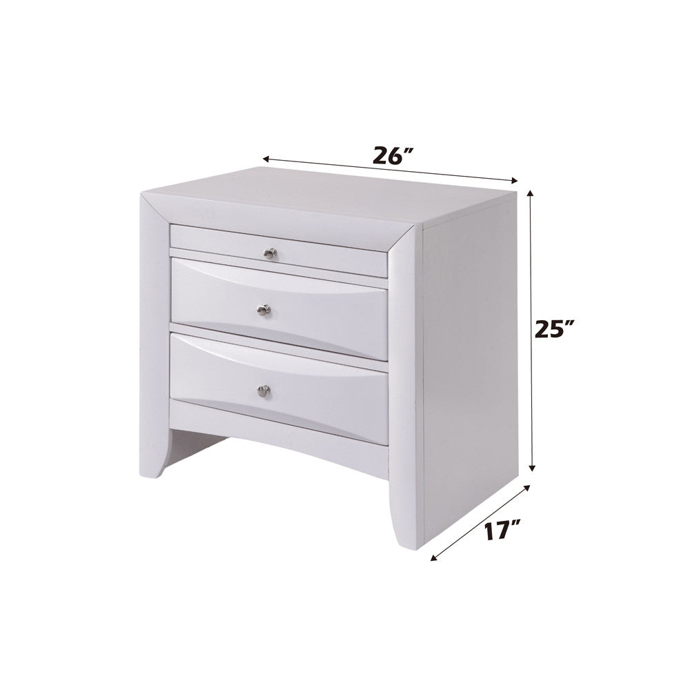 ACME 21704 Ireland Nightstand, White