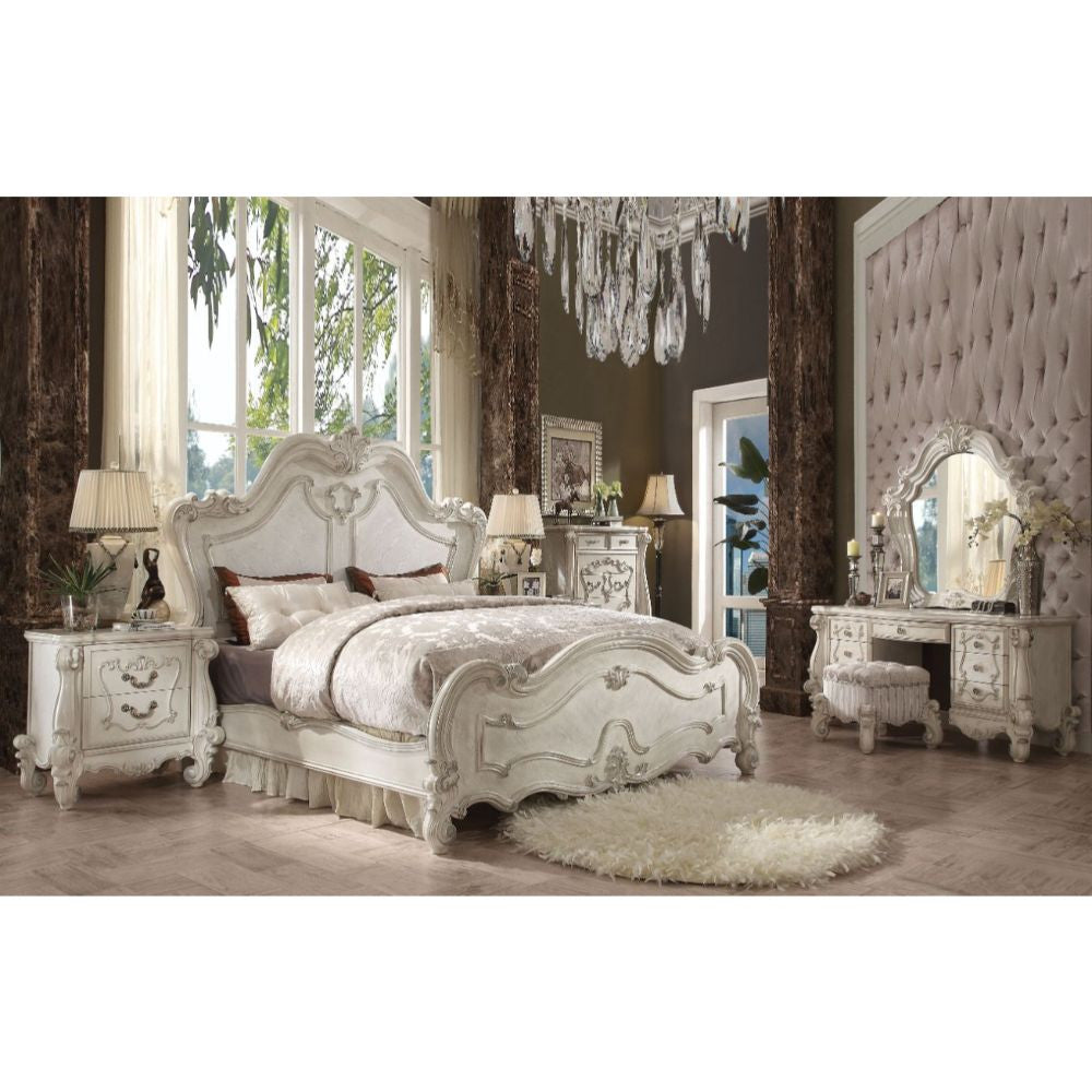 ACME 21760Q Versailles Queen Bed, Bone White (1Set/3Ctn)  1