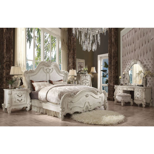 ACME 21760Q Versailles Queen Bed, Bone White (1Set/3Ctn)  1