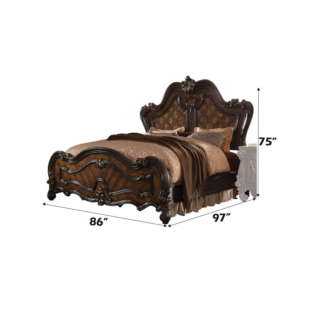ACME 21784CK Versailles California King Bed, Cherry Oak (1Set/3Ctn)  2
