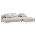 Modway EEI-7024 Solace 2-Piece Modular Corduroy Upholstered Sectional Sofa With Chaise