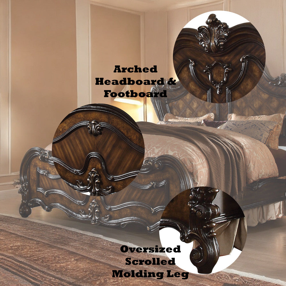 ACME 21790Q Versailles Queen Bed, Cherry Oak (1Set/3Ctn)  3