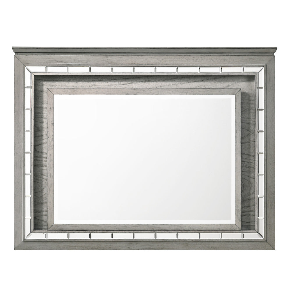 ACME 21824 Antares Mirror (LED), Light Gray Oak