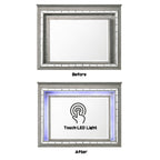 ACME 21824 Antares Mirror (LED), Light Gray Oak