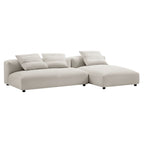 Modway EEI-7025 Solace 2-Piece Modular Upholstered Fabric Sectional Sofa With Chaise