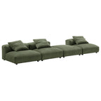 Modway EEI-7026 Solace 4-Piece Modular Corduroy Upholstered Sectional Sofa