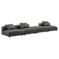 Modway EEI-7027 Solace 4-Piece Modular Upholstered Fabric Sectional Sofa