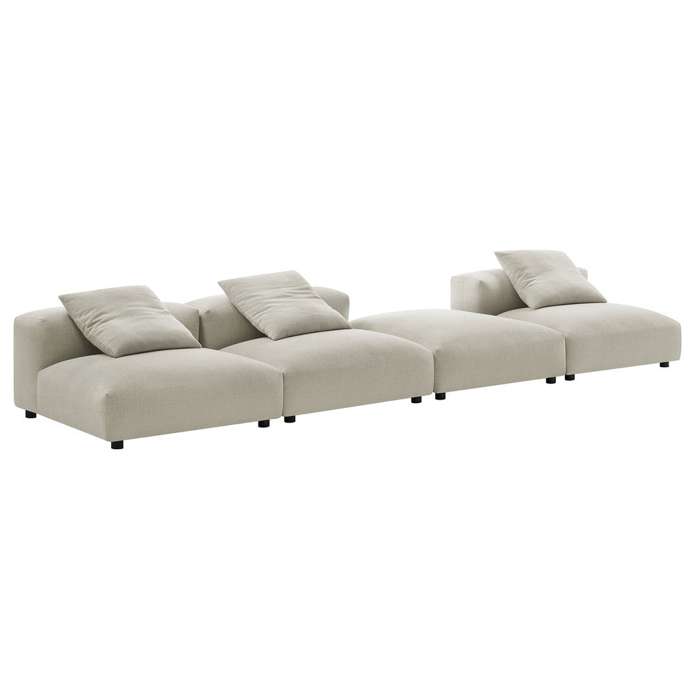Modway EEI-7027 Solace 4-Piece Modular Upholstered Fabric Sectional Sofa