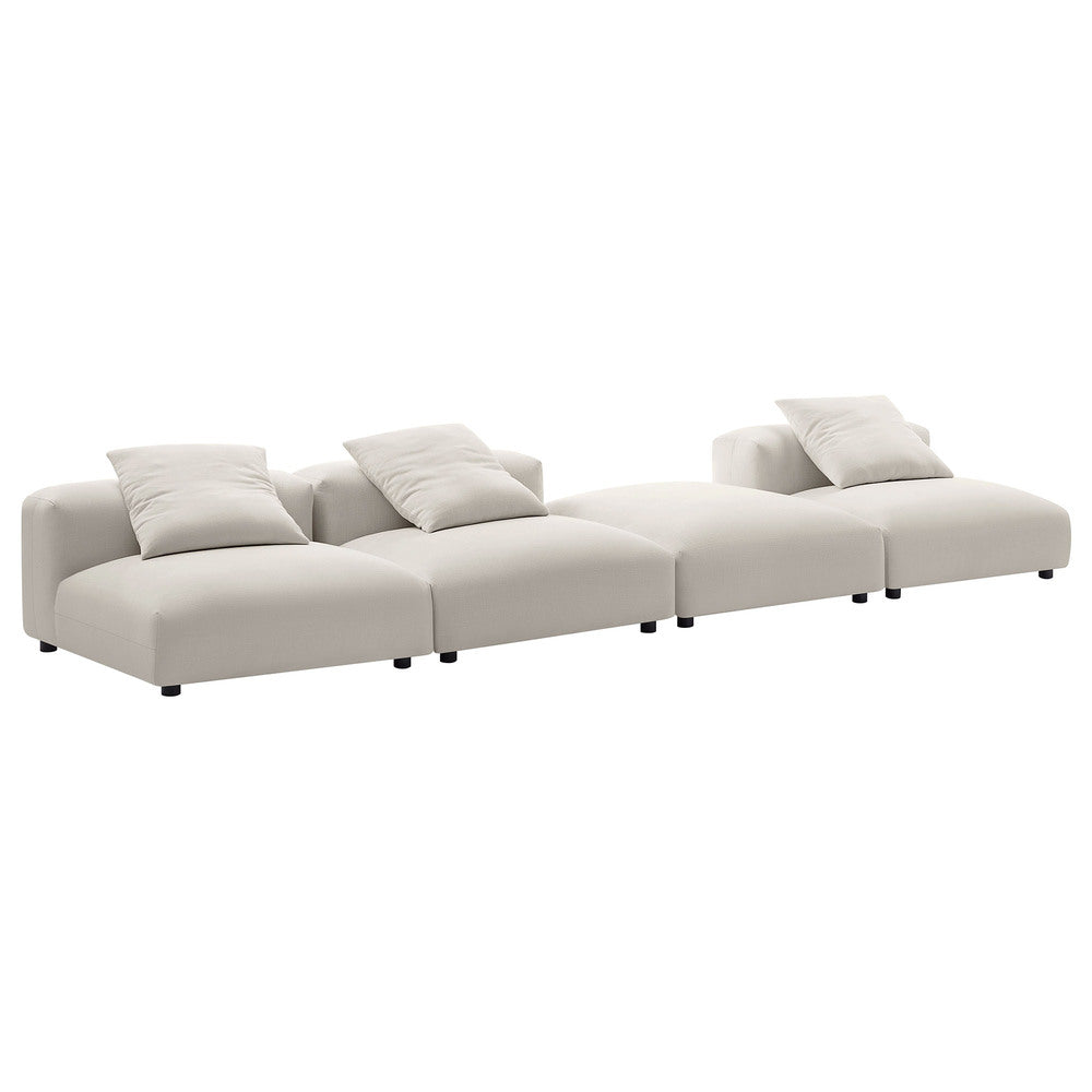 Modway EEI-7027 Solace 4-Piece Modular Upholstered Fabric Sectional Sofa