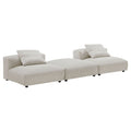 Modway EEI-7028 Solace 3-Piece Modular Corduroy Upholstered Sectional Sofa