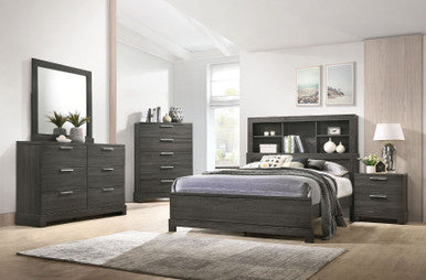 ACME 22030Q Lantha Queen Bed with Storage, Gray Oak (1Set/2Ctn)