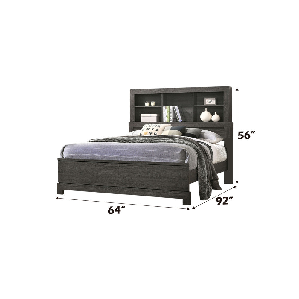 ACME 22030Q Lantha Queen Bed with Storage, Gray Oak (1Set/2Ctn)