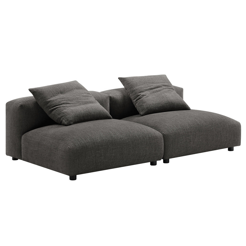 Modway EEI-7037 Solace 2-Piece Modular Upholstered Fabric Sofa