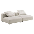 Modway EEI-7037 Solace 2-Piece Modular Upholstered Fabric Sofa