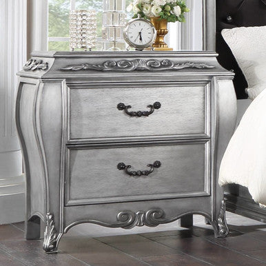 ACME 22143 Leonora Nightstand, Vintage Platinum