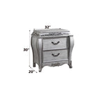 ACME 22143 Leonora Nightstand, Vintage Platinum
