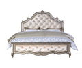 ACME 22197EK Esteban Eastern King Bed, Velvet & Antique Champagne