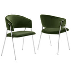 Modway EEI-7046 Nella Upholstered Performance Velvet Dining Chair Set of 2