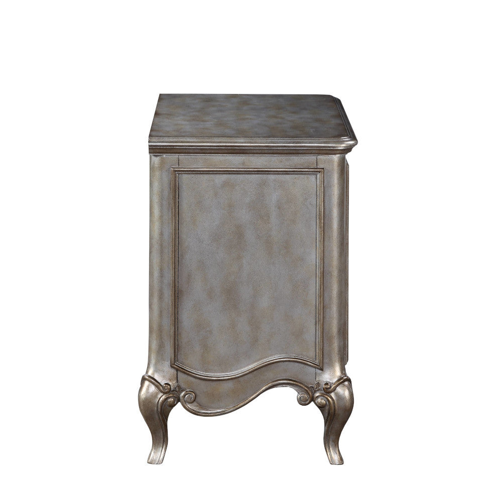 ACME 22203 Esteban Nightstand (2 Drw), Antique Champagne