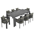 Modway EEI-7059 Tahoe 9-Piece Outdoor Patio Aluminum Dining Set