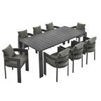 Modway EEI-7059 Tahoe 9-Piece Outdoor Patio Aluminum Dining Set