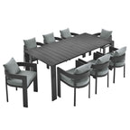 Modway EEI-7059 Tahoe 9-Piece Outdoor Patio Aluminum Dining Set