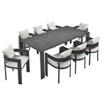 Modway EEI-7059 Tahoe 9-Piece Outdoor Patio Aluminum Dining Set