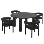 Modway EEI-7063 Nautica 5-Piece Round Outdoor Patio Aluminum Dining Table and Chairs Set
