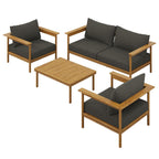 Modway EEI-7065 Wren 4-Piece Outdoor Patio Teak Wood Furniture Set
