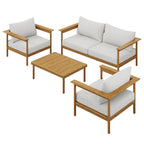 Modway EEI-7065 Wren 4-Piece Outdoor Patio Teak Wood Furniture Set