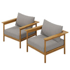 Modway EEI-7068 Wren Outdoor Patio Teak Wood Armchair Set of 2