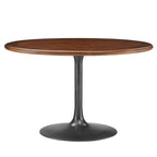 Modway EEI-7070 Lippa 48" Round Pedestal Solid Wood Dining Table