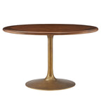 Modway EEI-7070 Lippa 48" Round Pedestal Solid Wood Dining Table
