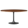 Modway EEI-7071 Lippa 60" Round Pedestal Solid Wood Dining Table