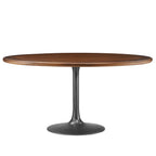 Modway EEI-7071 Lippa 60" Round Pedestal Solid Wood Dining Table