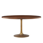 Modway EEI-7071 Lippa 60" Round Pedestal Solid Wood Dining Table