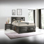 ACME 22696EK Ireland Eastern King Bed with Storage, Gray Oak (1Set/4Ctn)