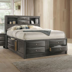 ACME 22700Q Ireland Queen Bed with Storage, Gray Oak (1Set/4Ctn)