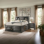 ACME 22700Q Ireland Queen Bed with Storage, Gray Oak (1Set/4Ctn)