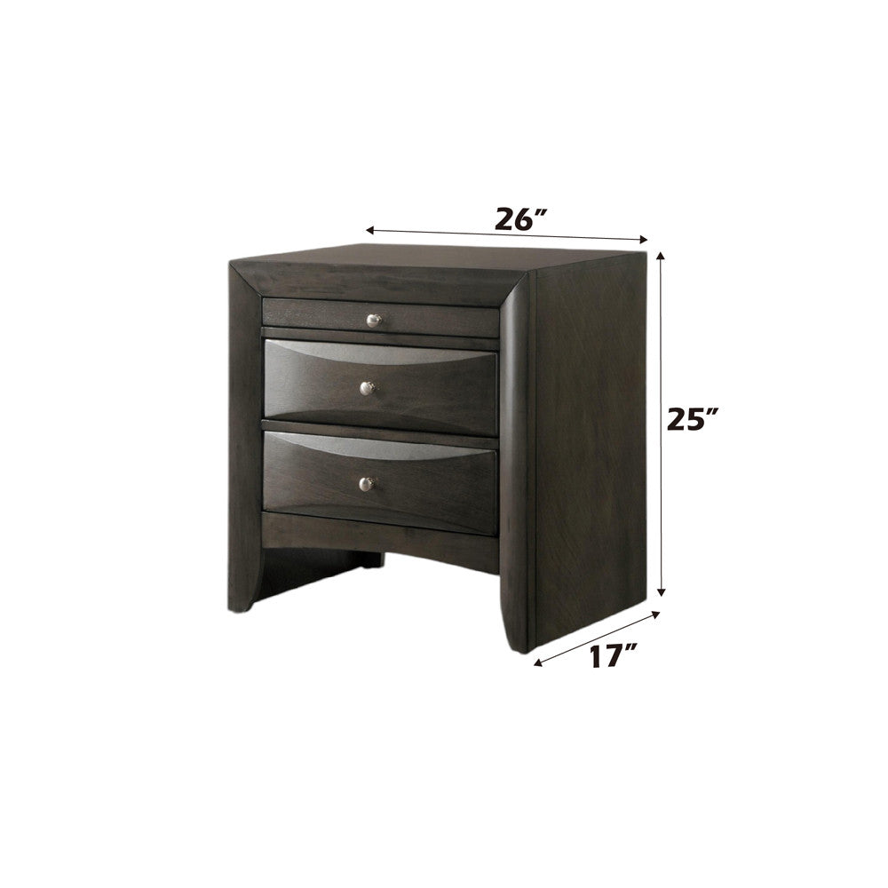 ACME 22704 Ireland Nightstand, Gray Oak
