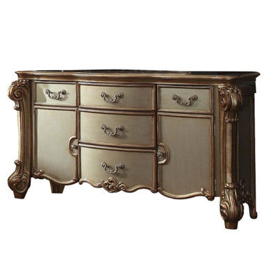 ACME 23005 Vendome Dresser, Gold Patina & Bone