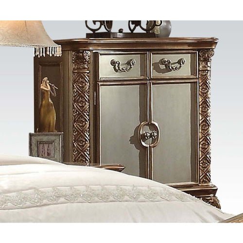 ACME 23006 Vendome Chest, Gold Patina & Bone