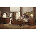 ACME 23140Q Dresden Queen Bed, PU & Cherry Oak (1Set/3Ctn)
