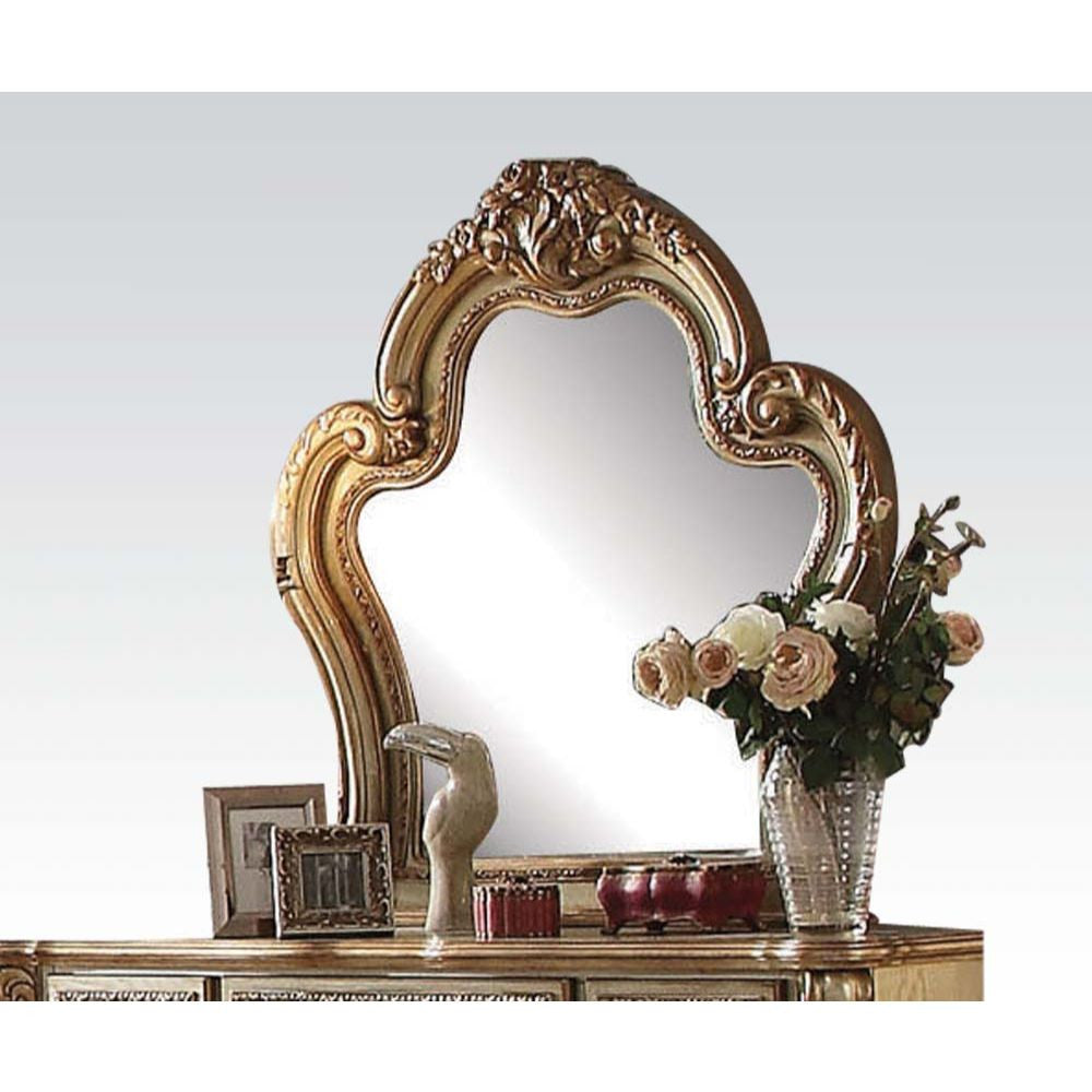 ACME 23164 Dresden Mirror, Gold Patina & Bone